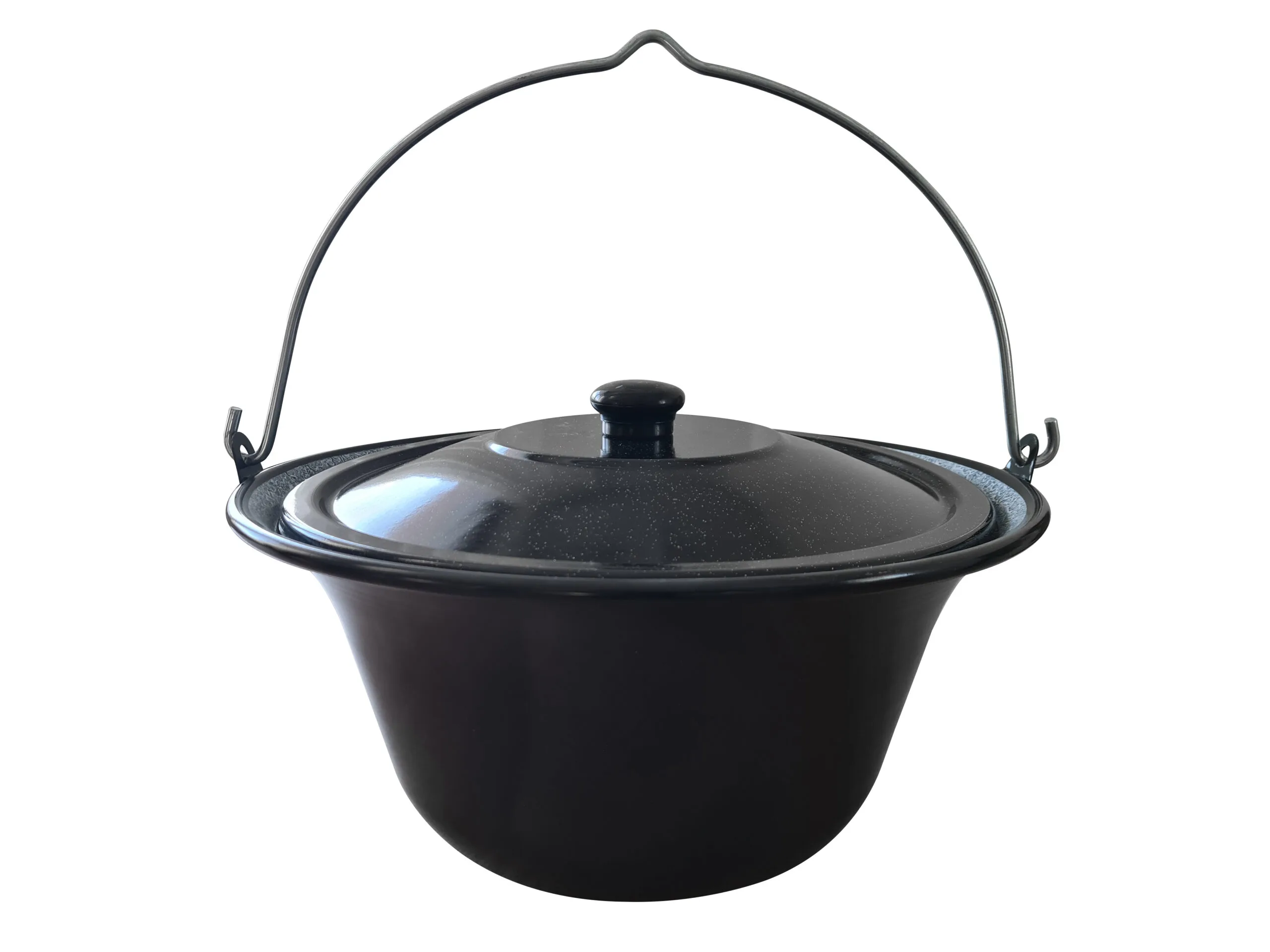 Kociołek garnek węgierski 10 emaliowany do grill trójnóg ogrodowy ogniskowy