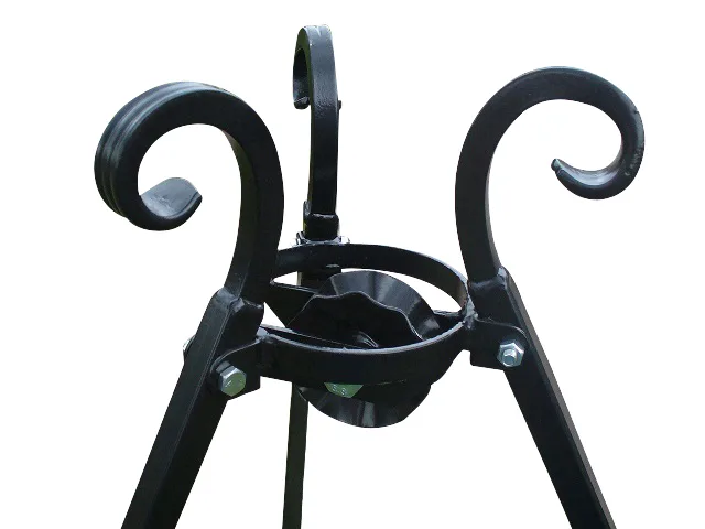 Grill trójnóg 215 cm ogniskowy ogrodowy ruszt 70 cm Chromowany XXL - obrazek 2