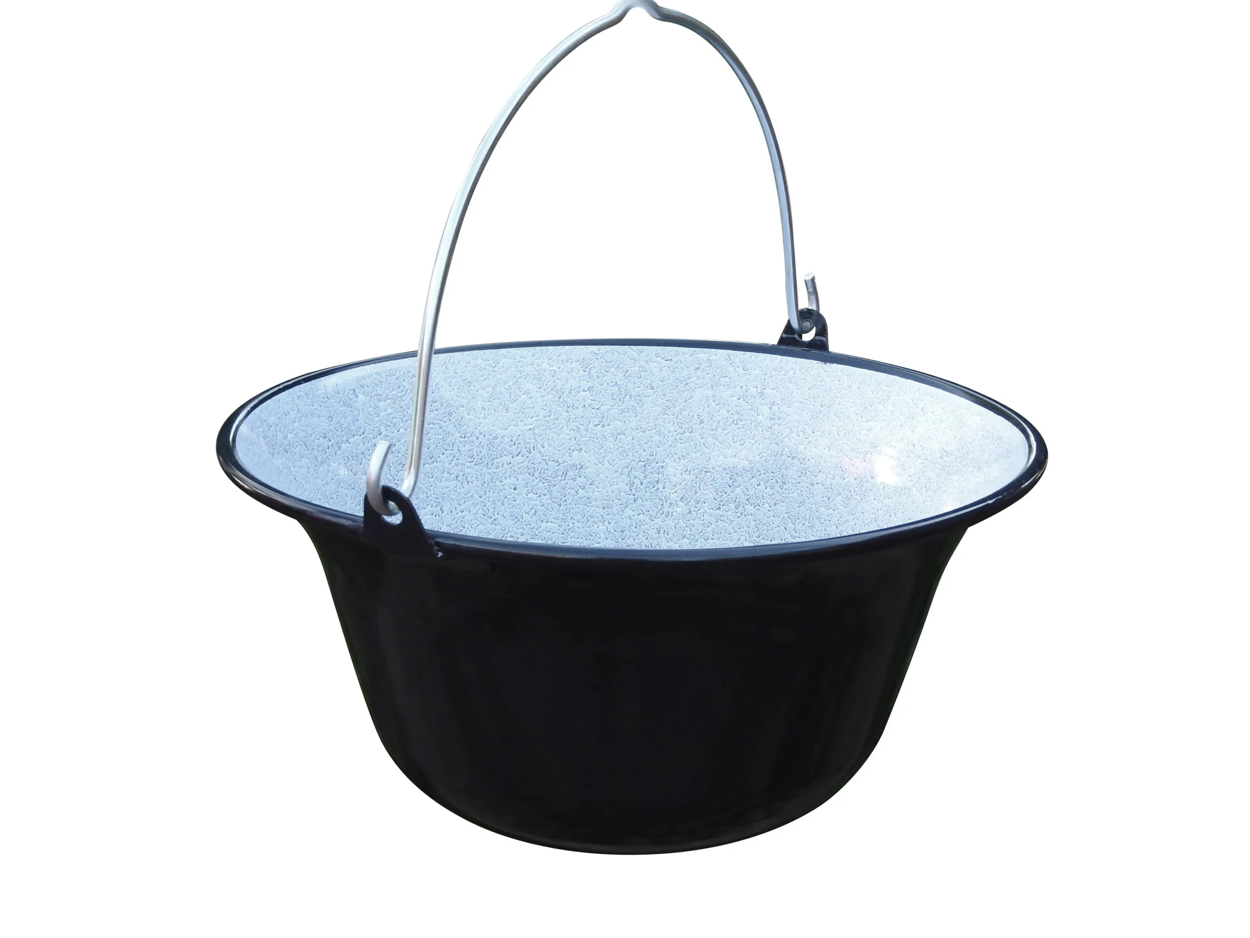 Kociołek garnek węgierski 10 emaliowany do grill trójnóg ogrodowy ogniskowy - obrazek 2