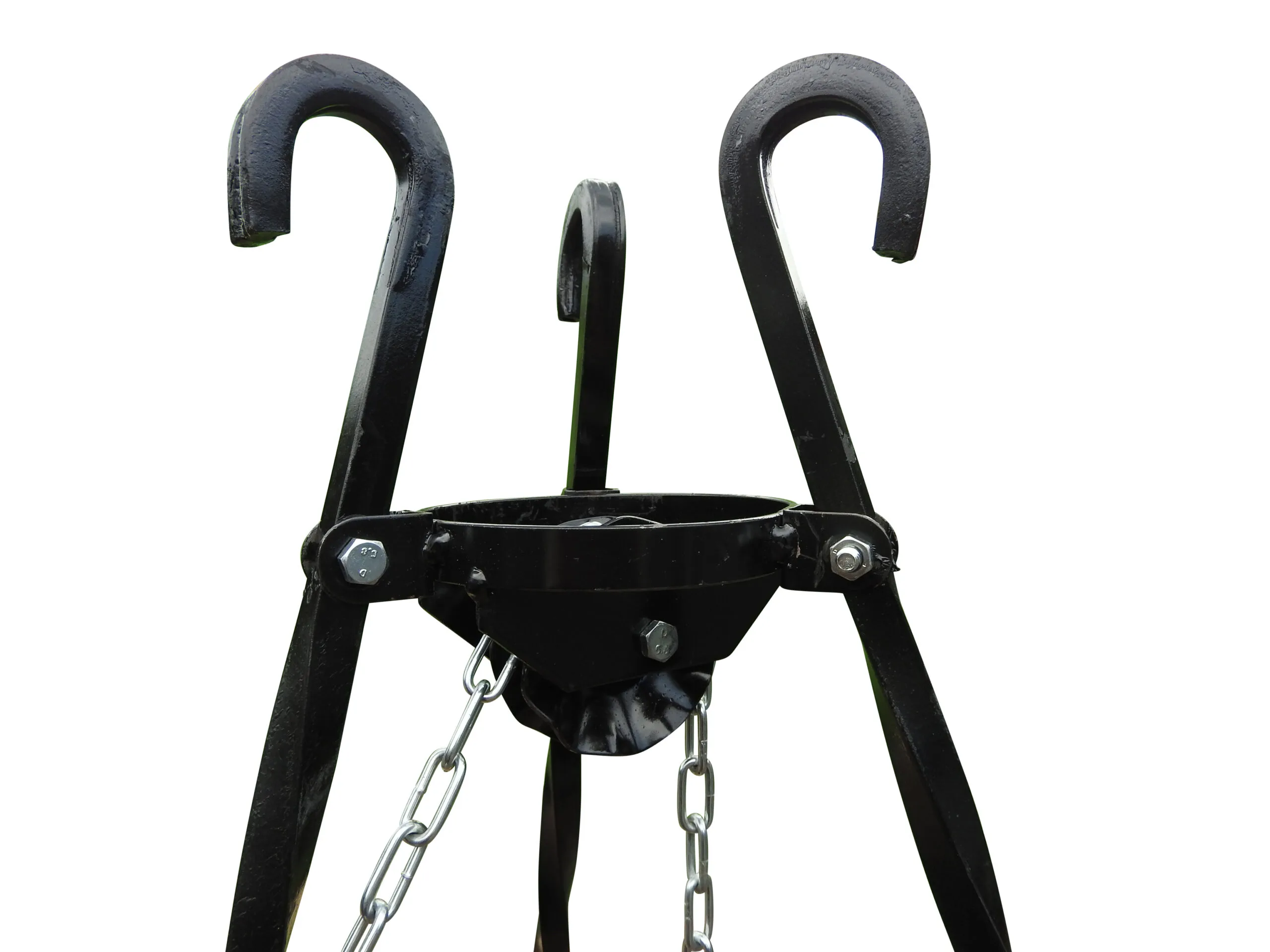 Grill trójnóg 180 cm ogniskowy ogrodowy ruszt 60 cm Chromowany - obrazek 3