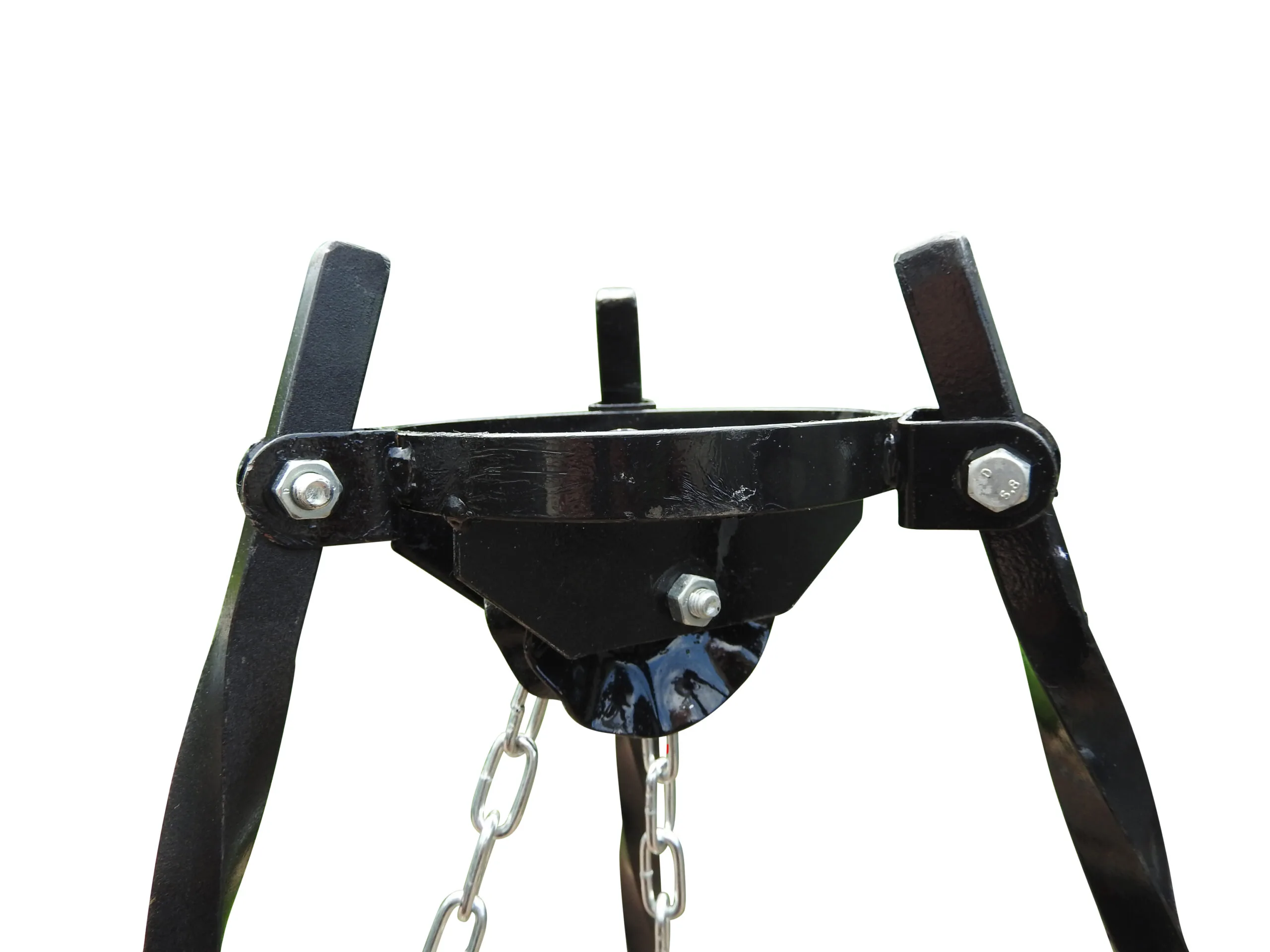 Grill trójnóg 180 cm ogniskowy ogrodowy ruszt 80 cm Chromowany - obrazek 3