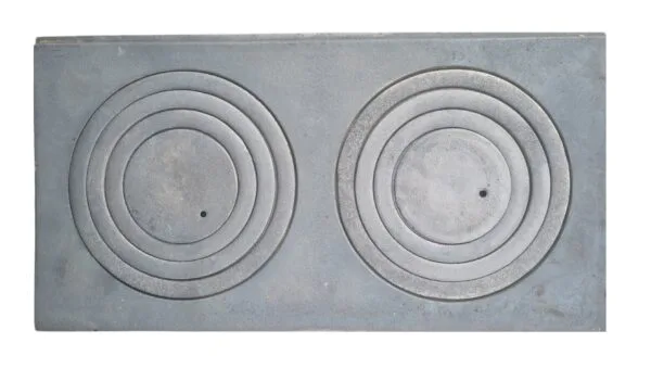 Płyta kuchenna żeliwna 30x60 cm grill piec płyta żeliwna na kuchnie 2-otworowa - obrazek 2