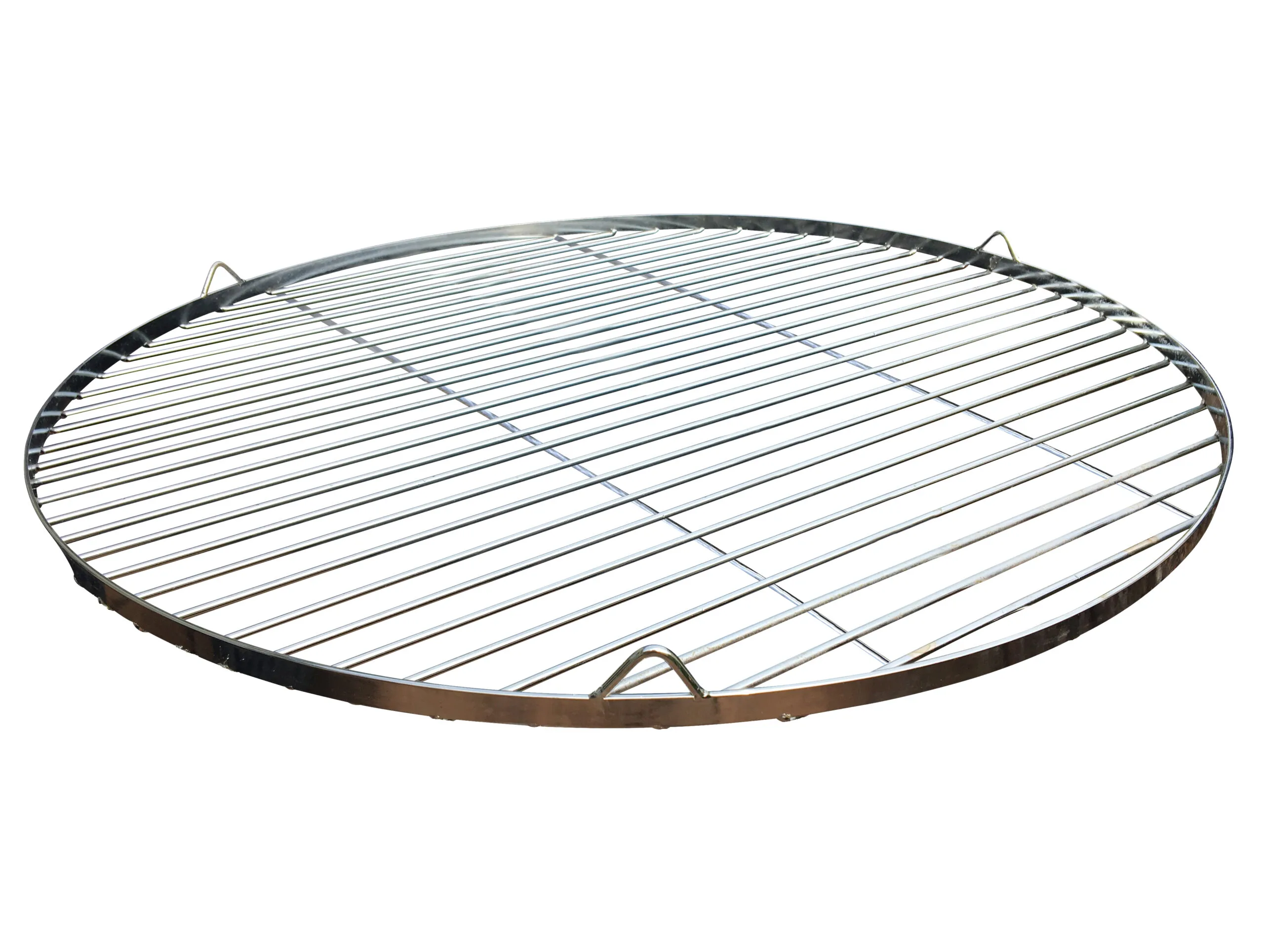 Grill trójnóg 185 cm ogniskowy ogrodowy ruszt 80 cm Chromowany - obrazek 2