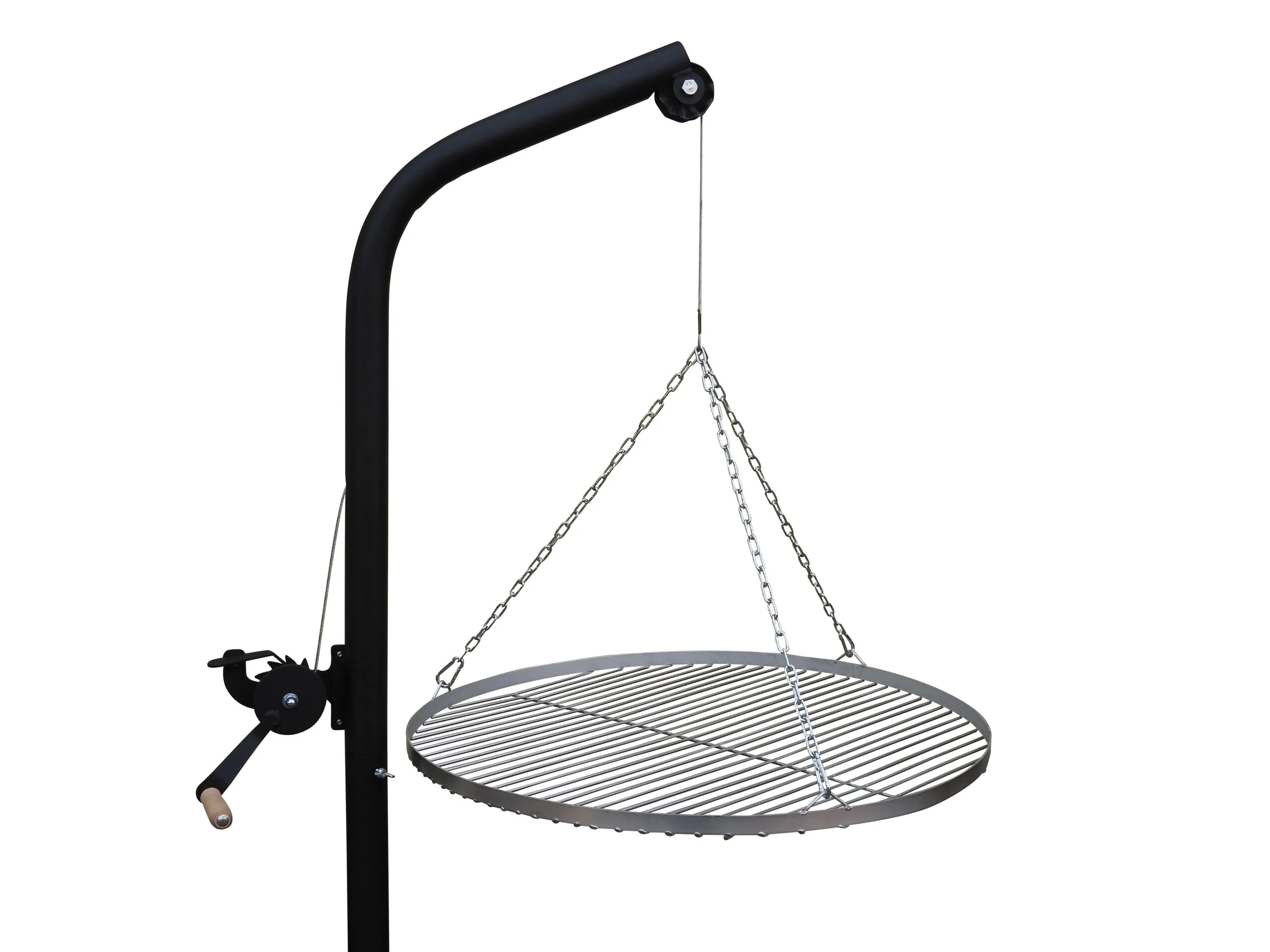 Grill żuraw ogrodowy ogniskowy ruszt 70 palenisko kołowrotek komplet - obrazek 3