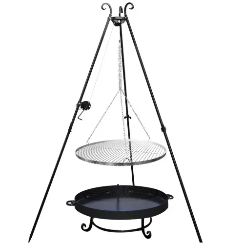 Grill trójnóg ogrodowy ogniskowy ruszt 80 cm Palenisko ogrodowe